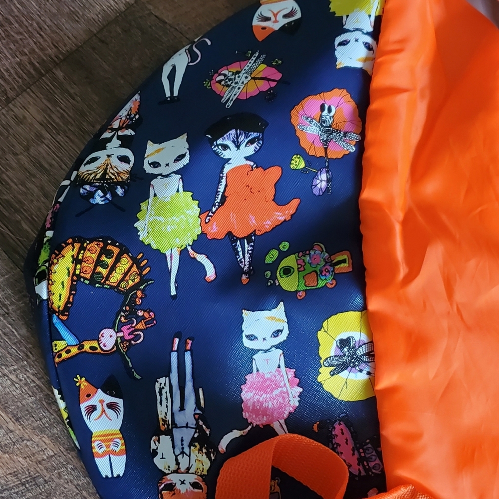 Colorful Cat Print Pet Carrier